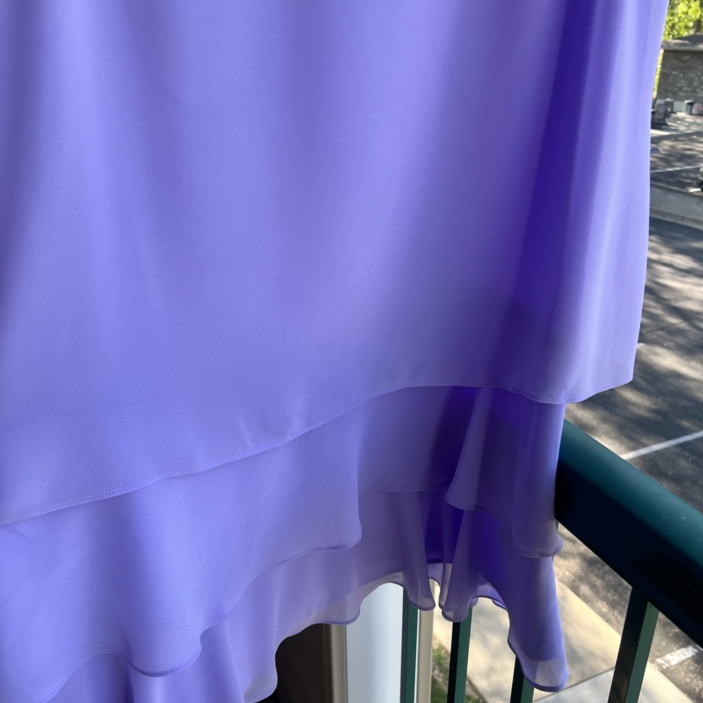 Lauren Ralph Lauren Lavender Tiered Sleeveless Mini Dress - Picture 6 of 10